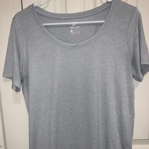 Nike grey short sleeve workout top